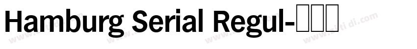 Hamburg Serial Regul字体转换
